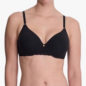 New Natori Bliss Perfection Contour Underwire Padded Black Bra size 34DD